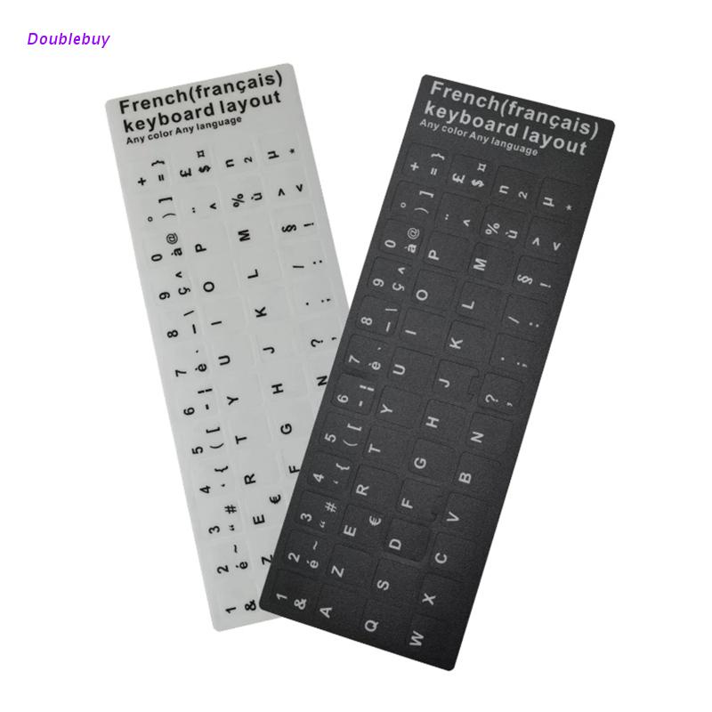 Sticker Chữ Pháp Màu Nhám Dán Bàn Phím Máy Tính Chất Lượng Cao