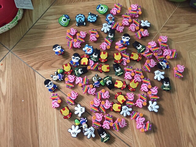 combo 200 sticker/jibit gắn dép [có sẵn]