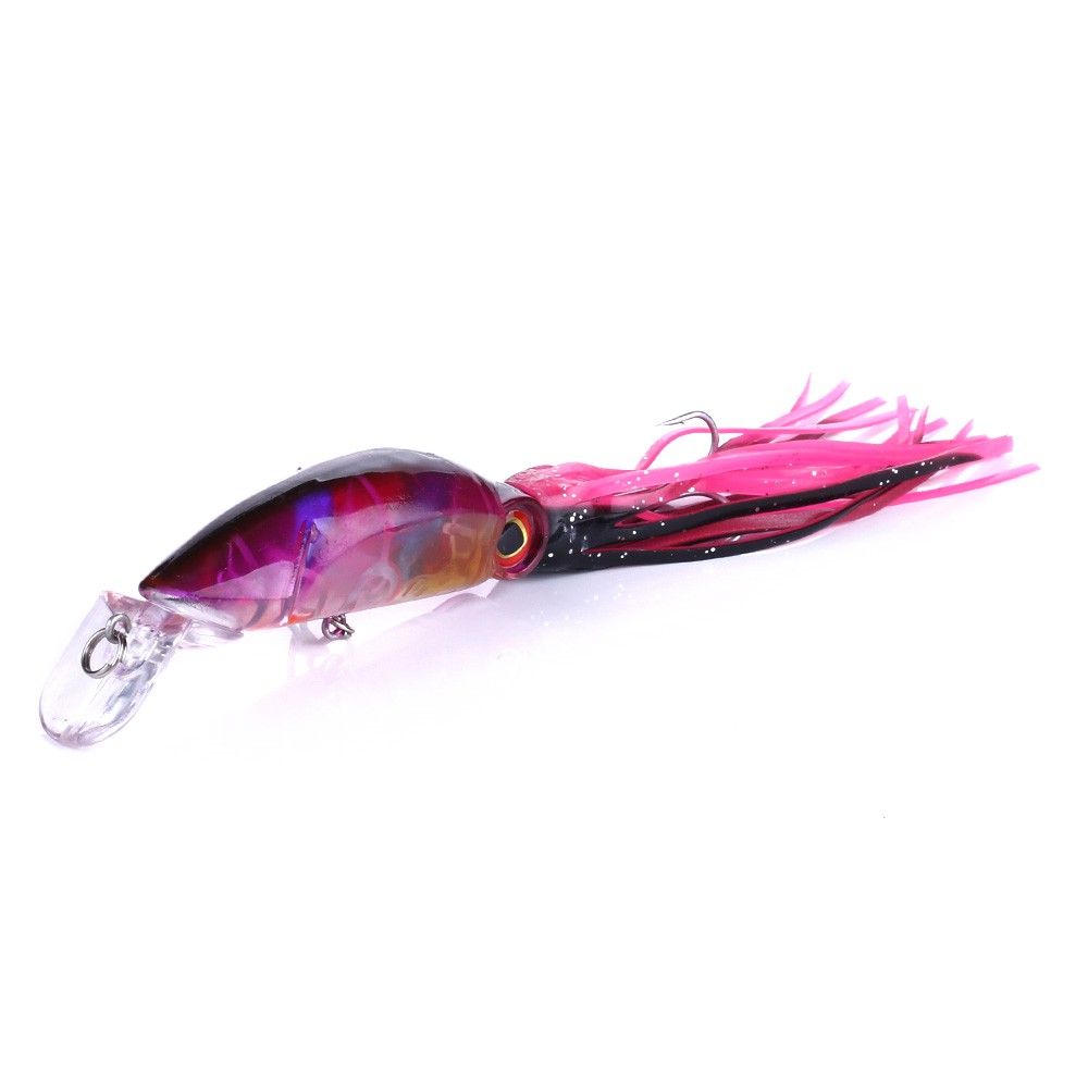 Hengjia 1 Cái 10cm 16.6g Bạch Tuộc Mực Jig Mồi Râu Mồi Câu Cá Swimbait Cho Câu Cá Chìm Minnow Dụ Jig