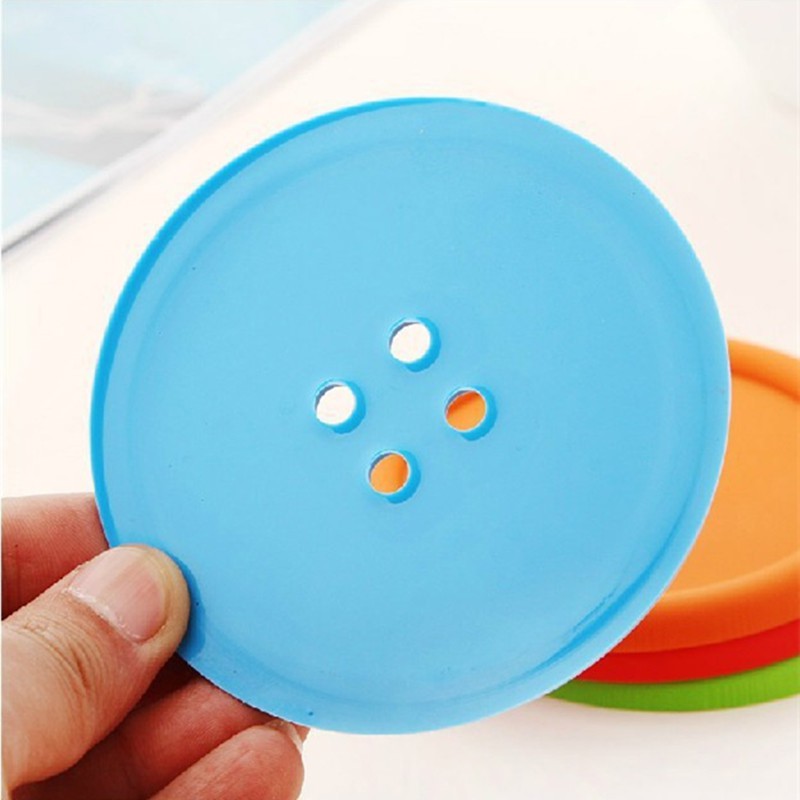 Ready Stock Mug Cushion Holder 1 Pcs Cut Silicone Button Mat Pad Coaster Cup Drink Placemat ECO