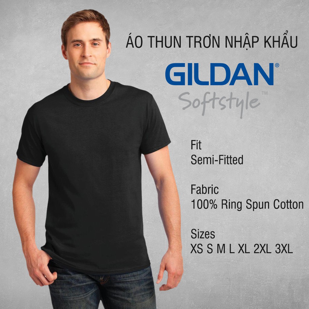 Áo thun Mỹ Gildan Softstyle 100% cotton