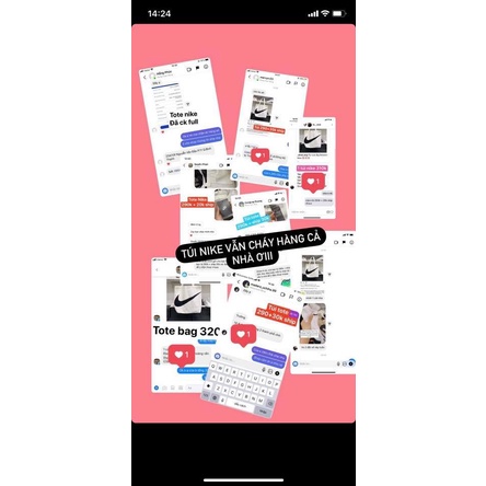 [Chính hãng]Túi Nike vải canvas size lớn