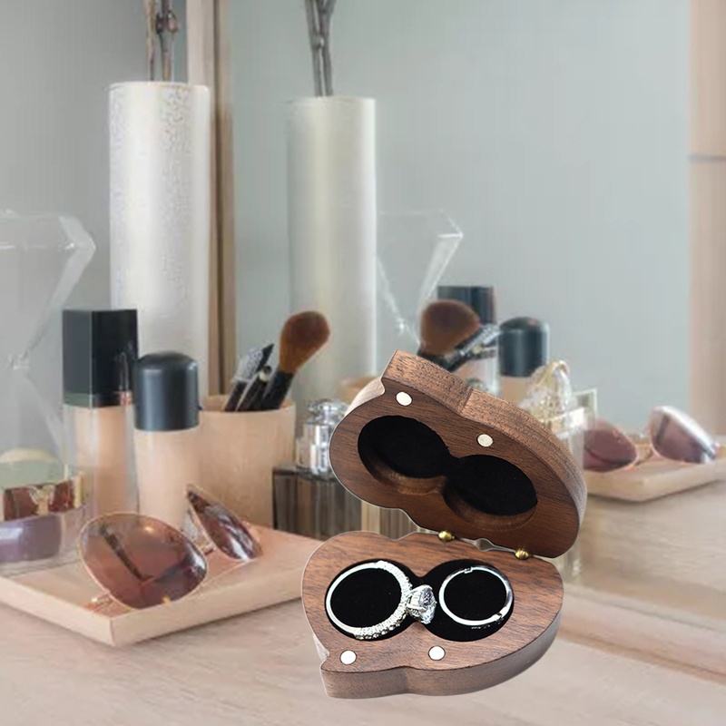 Hộp Đựng Nhẫn Cưới / Đính Hôn Hình Trái Tim Đôi