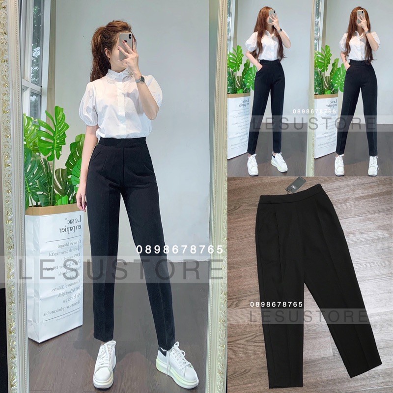 ẢNH TỰ CHỤP Quần Baggy Tây lưng phối thun | BigBuy360 - bigbuy360.vn