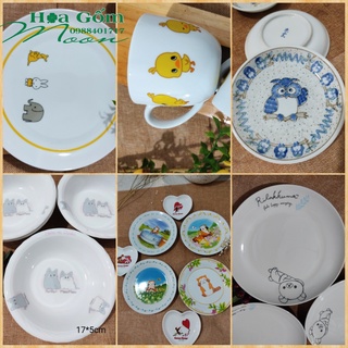 (D2) Đĩa Hoạt Hình Gốm Sứ Nhật