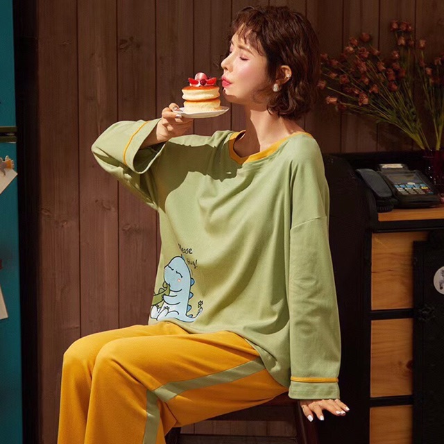 COTTON POLY KHÔNG CỔ TAY DÀI QUẦN DÀI