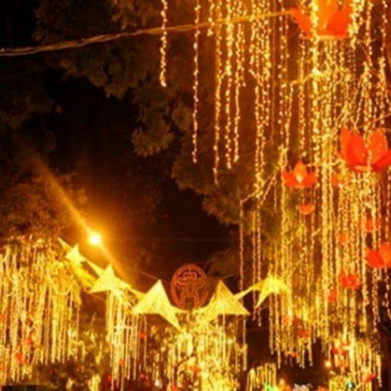 ĐÈN NHÁY THẢ MÀNH DÀI 5M, 10 SỢI MÀNH DÀI 2M