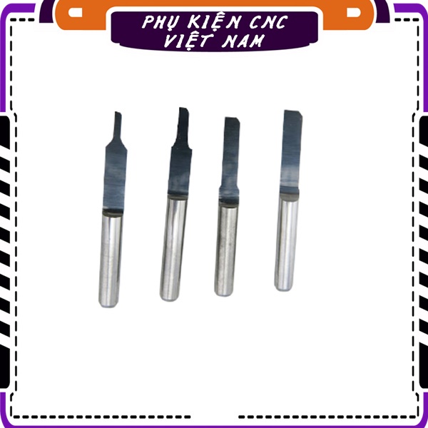 Mũi Cắt Alu Cốt 3.175mm Lưỡi 2mm Mũi Cắt Quảng Cáo CNC, Cắt fomex, mica