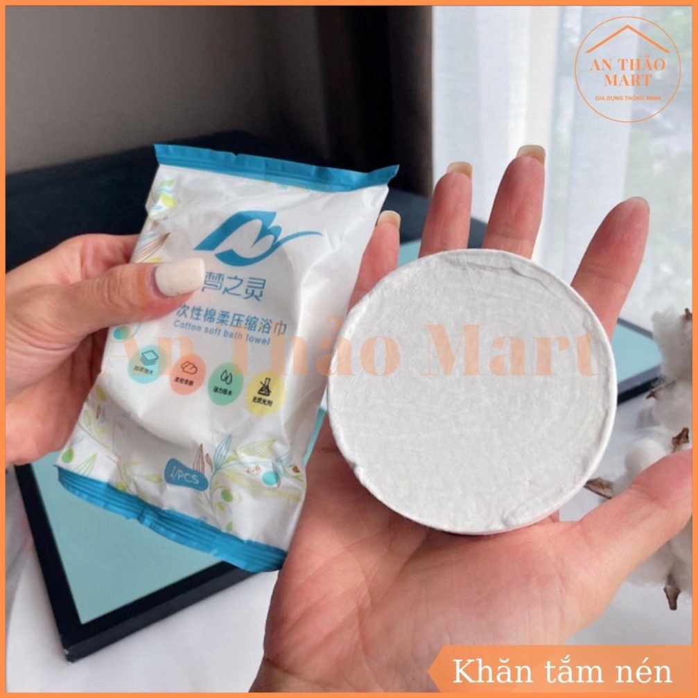 Khăn Tắm Nén Du Lịch Bằng Cotton Tiện Lợi  Dùng Một Lần 70*140 cm