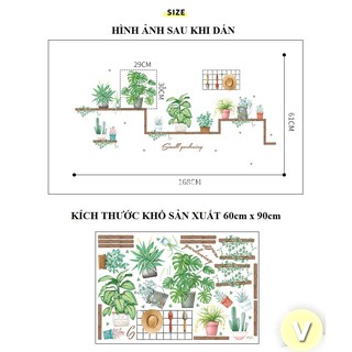 Decal dán tường Vườn cây
