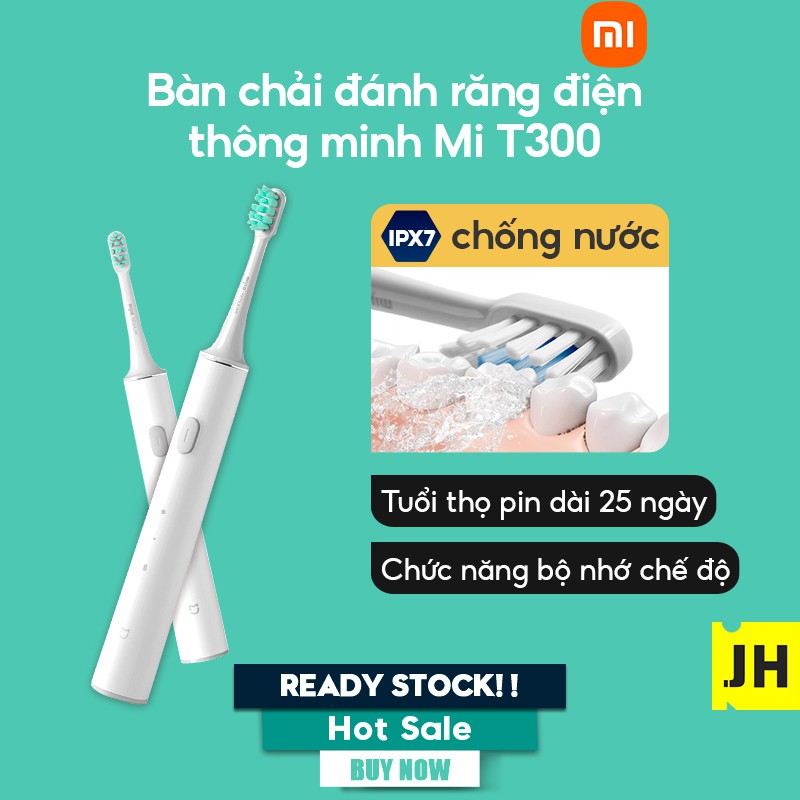 Bàn chải điện xiaomi Mijia T300 bảo vệ nướu, pin sạc, kháng nước ipx7