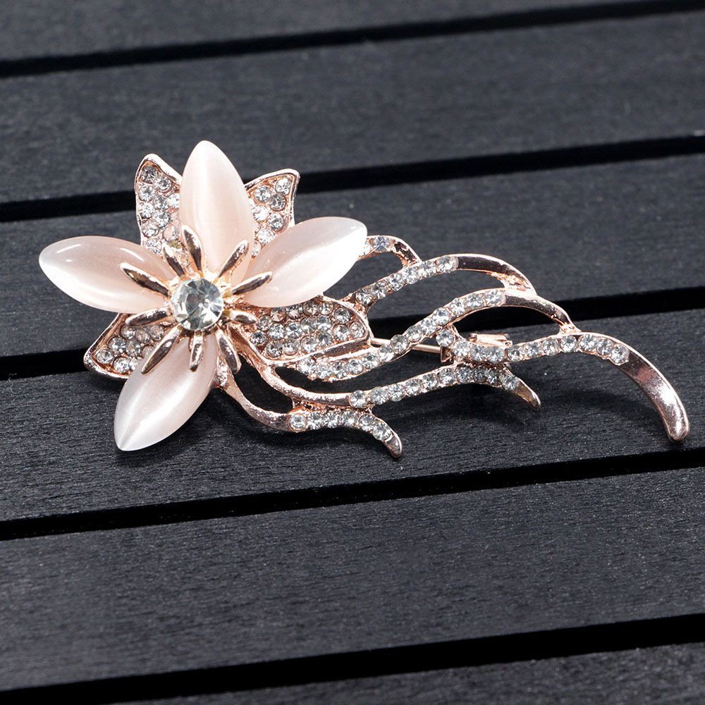 Trâm cài áo họa hình hoa thời trang sang trọng thanh lịch