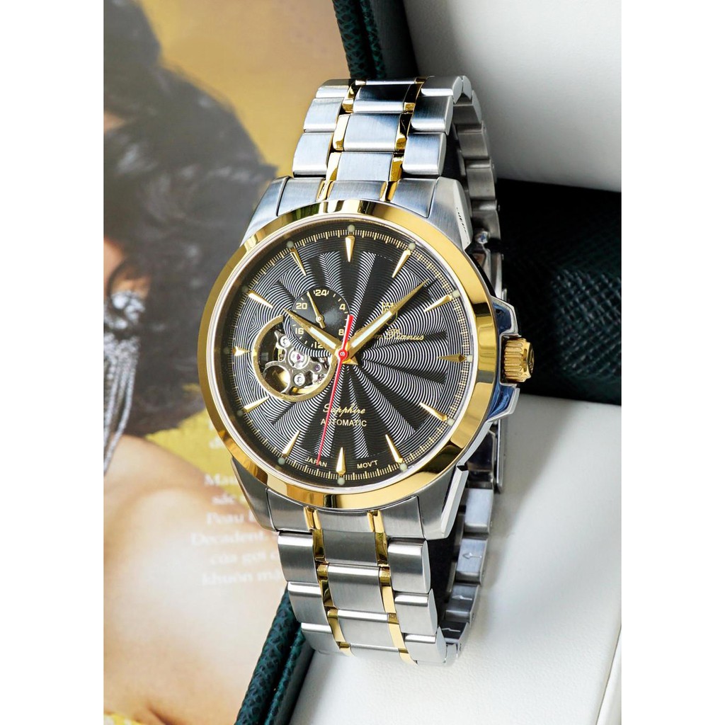 Đồng hồ nam dây kim loại Automatic Olym Pianus OP990-083 OP990-083AMSK đen