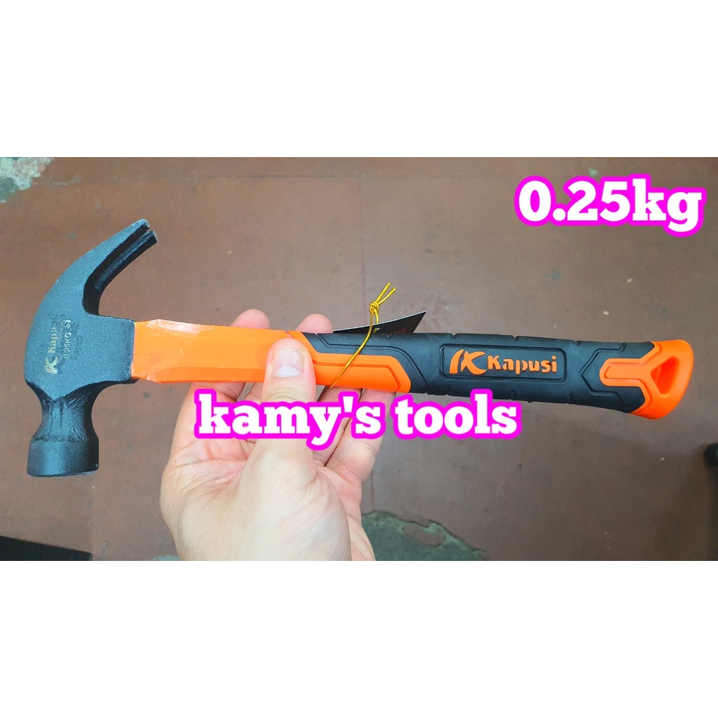 Búa nhổ đinh đóng đinh cán dài cao su Kapusi 0.25kg 0.5kg 0.75kg