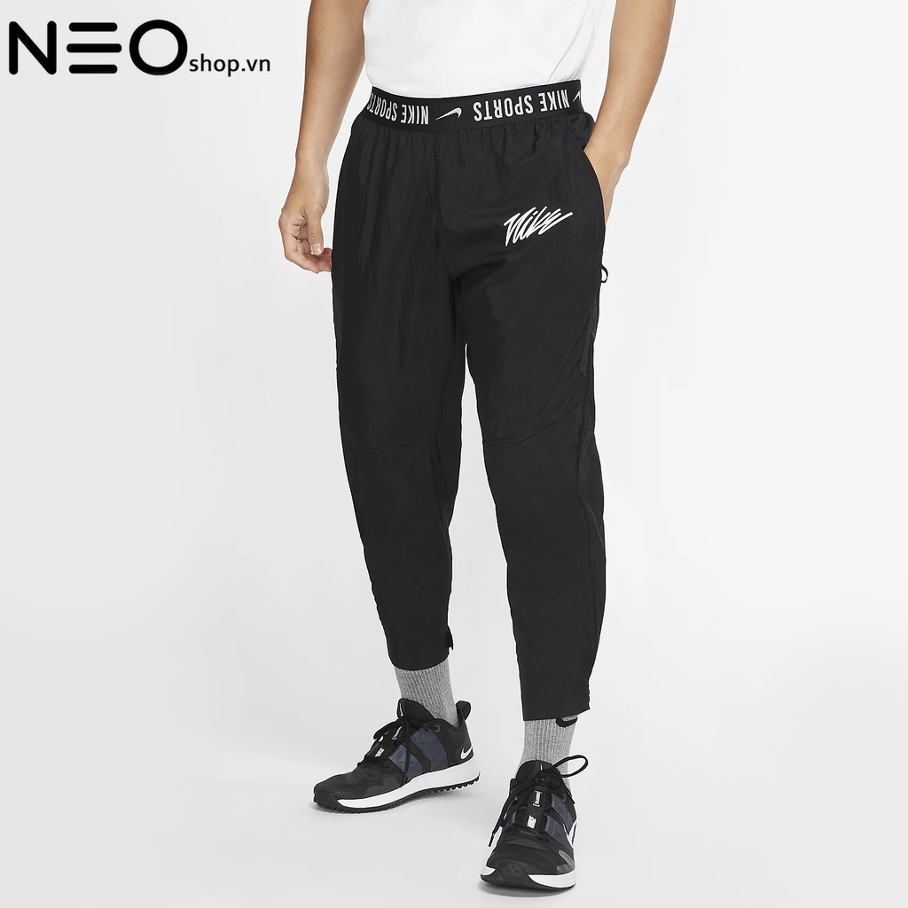 QUẦN DÀI NAM THỂ THAO MEN'S WOVEN TRAINING PANTS - ĐEN