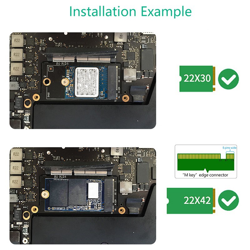 NGFF M.2 NVMe Key M 2230/2242 Type Adapter Card SSD Controller