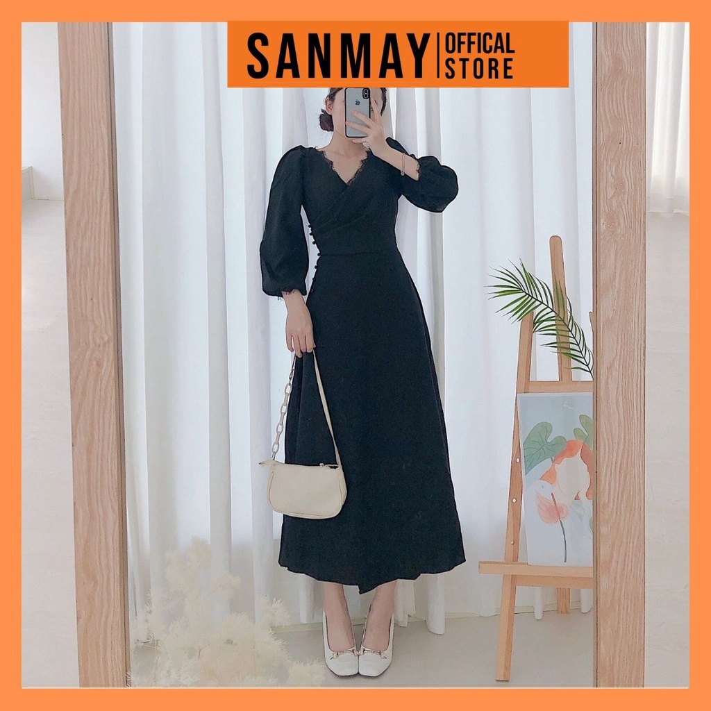 Đầm Dự Tiệc Cưới SANMAY Váy Sang Chảnh Đi Đám Cưới Dáng Suông Cao Cấp VD029