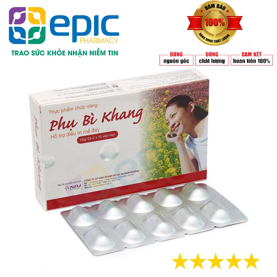 ( CHÍNH HÃNG MUA 6 TẶNG 1) Phụ bì khang - hộp 30 viên tích điểm nhận quà