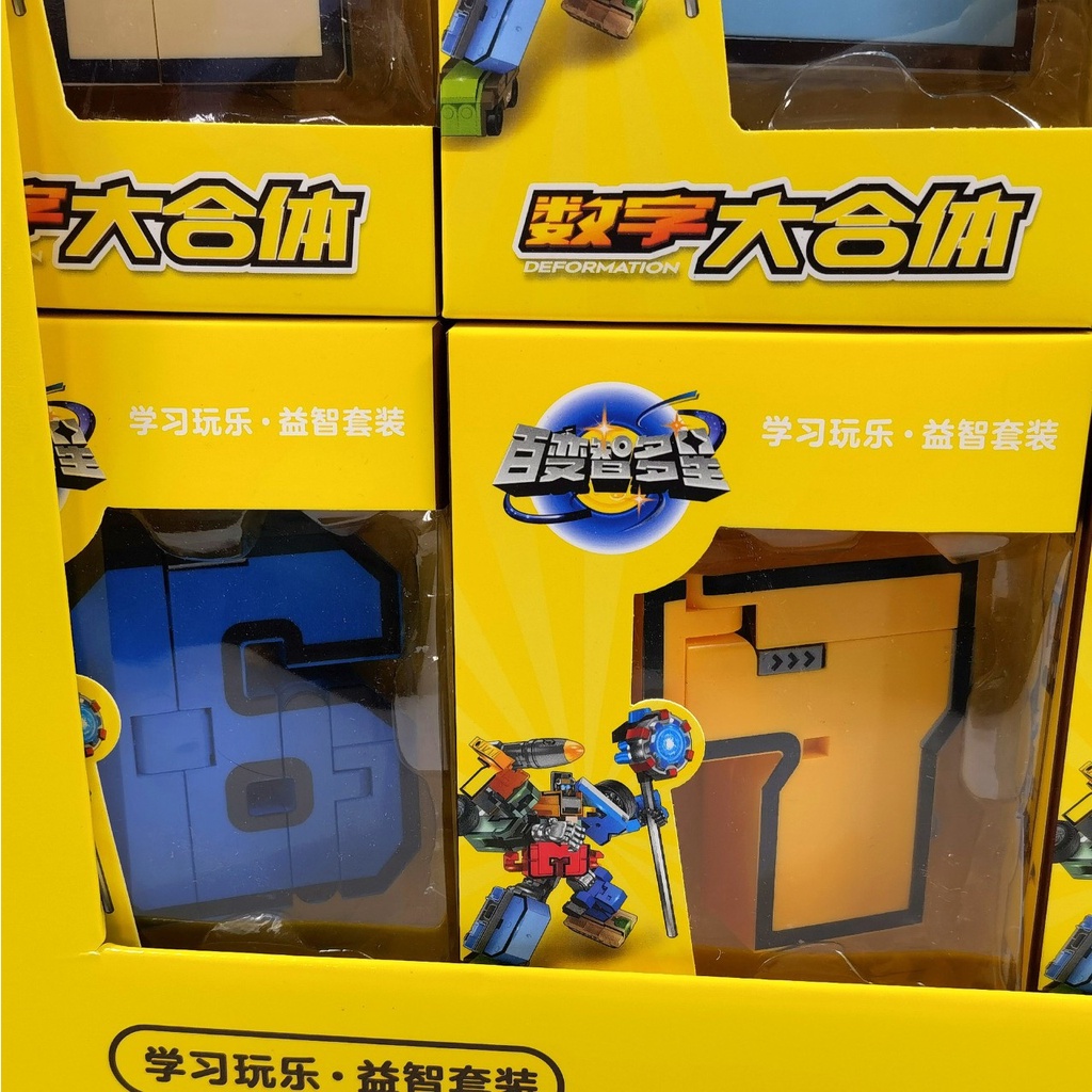 ĐỒ CHƠI ROBOT BIẾN HÌNH TỪ 10 SỐ - ĐỒ CHƠI PHÁT TRIỂN TRÍ THÔNG MINH CHO BÉ BI'S HOUSE