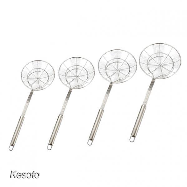 [KESOTO]Stainless Steel Skimmer Chinese Indian Strainer Ladle Frying Chicken 14cm