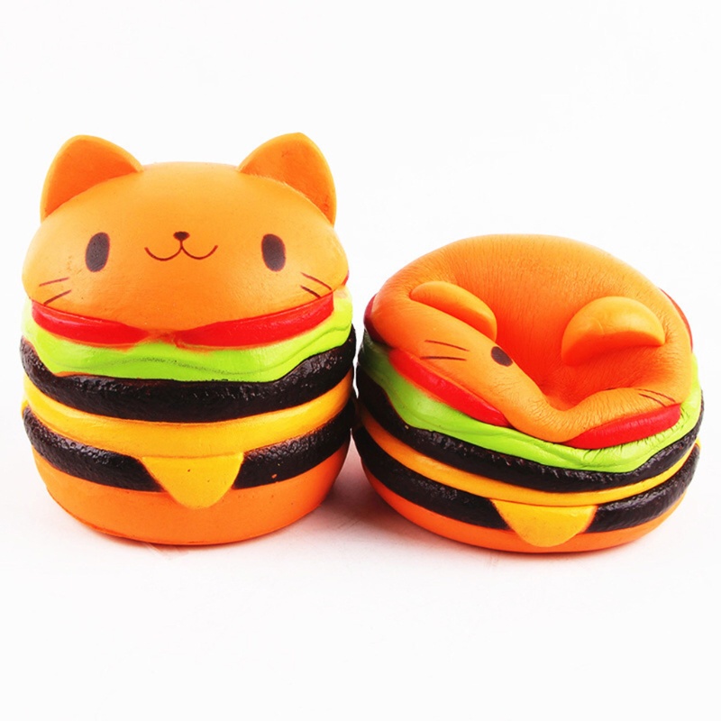 Đồ Chơi Xốp Squishy Giảm Stress Hình Bánh Hamburger 3.5 Inch Cho Bé