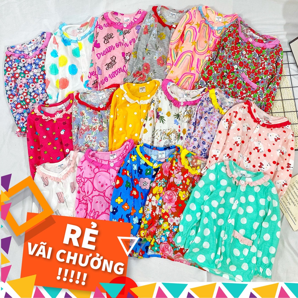 {9-20kg) Bộ pizama thun cotton bé gái