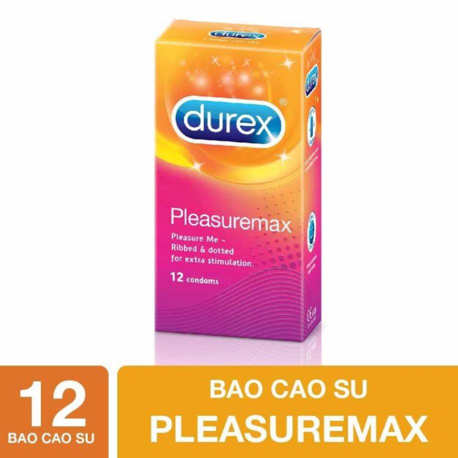 Bao cao su Durex Pleasuremax hộp 12 chiếc bcs gân gai  tạo cảm xúc mãnh liệt Sói.official