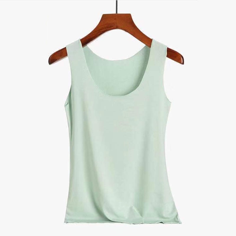 Áo lụa YEYA không tay không đường may phong cách Hàn Quốc cho nữ