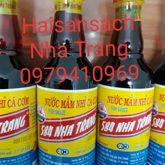 ❤❤ 6 chai Nước mắm truyền thống 584 Nha Trang 25 độ đạm - Nước mắm nhỉ - Nước mắm nguyên chất