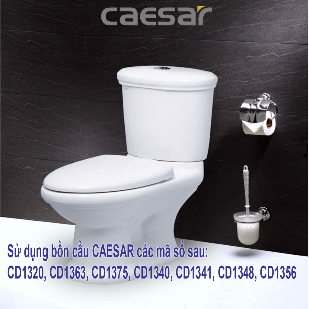 Nắp bồn cầu đóng êm CAESAR, dùng cho các mã cầu CD1320, CD1363, CD1375, CD1340, CD1341, CD1348, CD1356