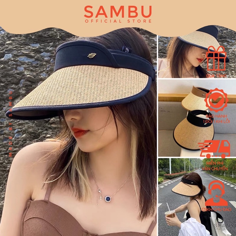 Nón cói chống nắng tia UV nửa đầu Sambu, mũ Perro Hàn Quốc siêu hot
