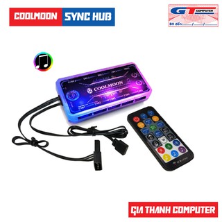 Bộ hub sync main điều khiển coolmoon đồng bộ fan rgb, giá đỡ vga, dây led strip, tản cr1400