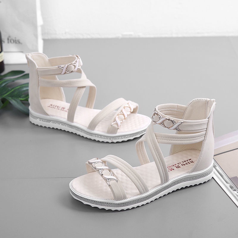 Giày sandal IELGY đế bằng chống trượt phong cách Hàn Quốc thời trang cho nữ