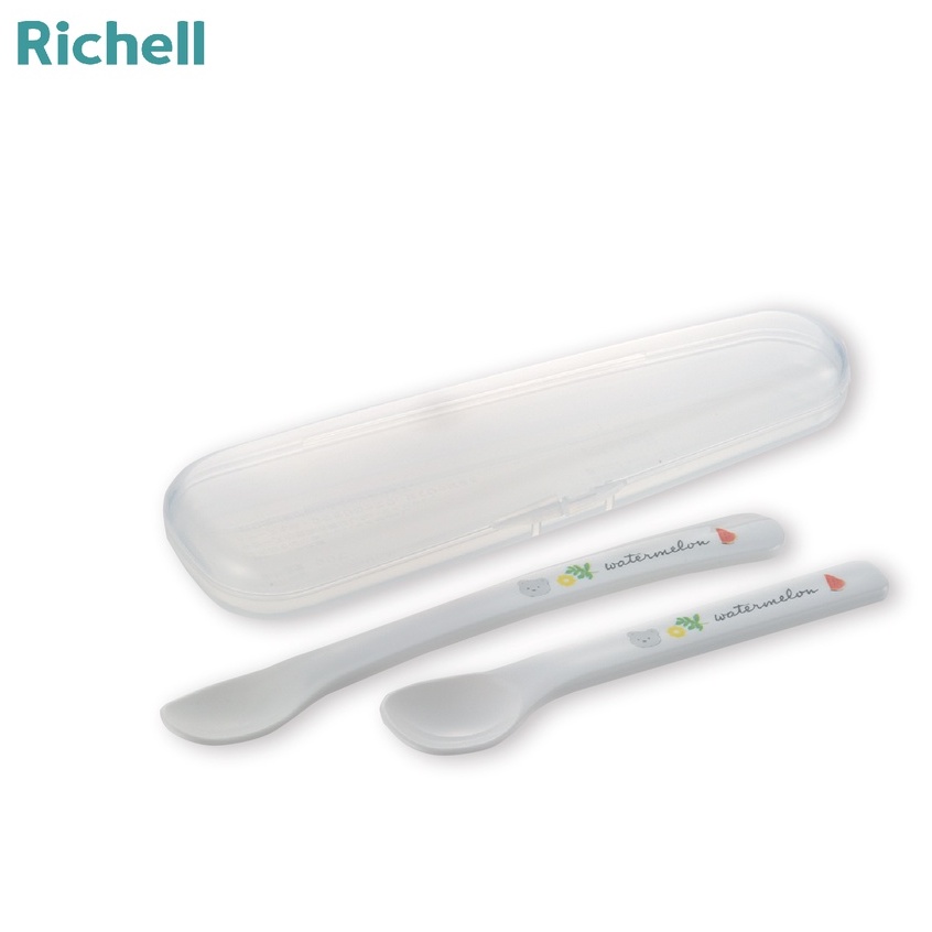 Bộ 2 muỗng nhựa Richell kèm hộp
