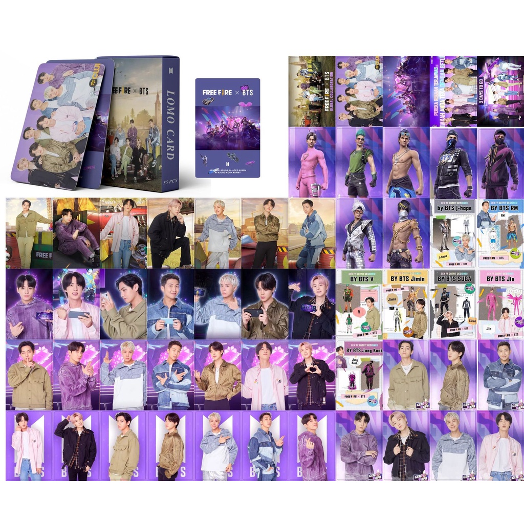 Set 55 Tấm Thẻ Ảnh Lomo Kpop BT-S 2023 FESTA Kỉ Niệm Lần Thứ 10