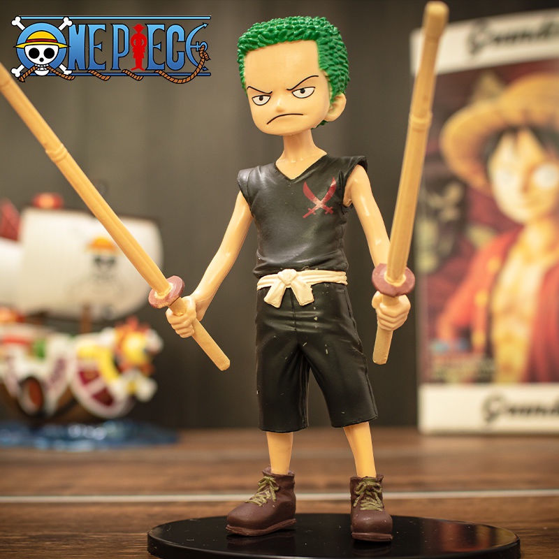 Mô hình One Piece Làm bằng tay Luffy Aissabo Sanji Sauron Thời thơ ấu Ba anh em Món quà sinh nhật Trang trí bánh xe ô tô