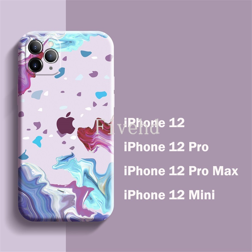 Ốp Điện Thoại Silicon Dẻo Màu Nước / Xanh Dương Cho Iphone 12 11 Pro Max 12 Mini Se2020 X Xr Xs Max 8 7 6 6s Plus