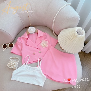 Set vest cộc 3 ct cho bé gái