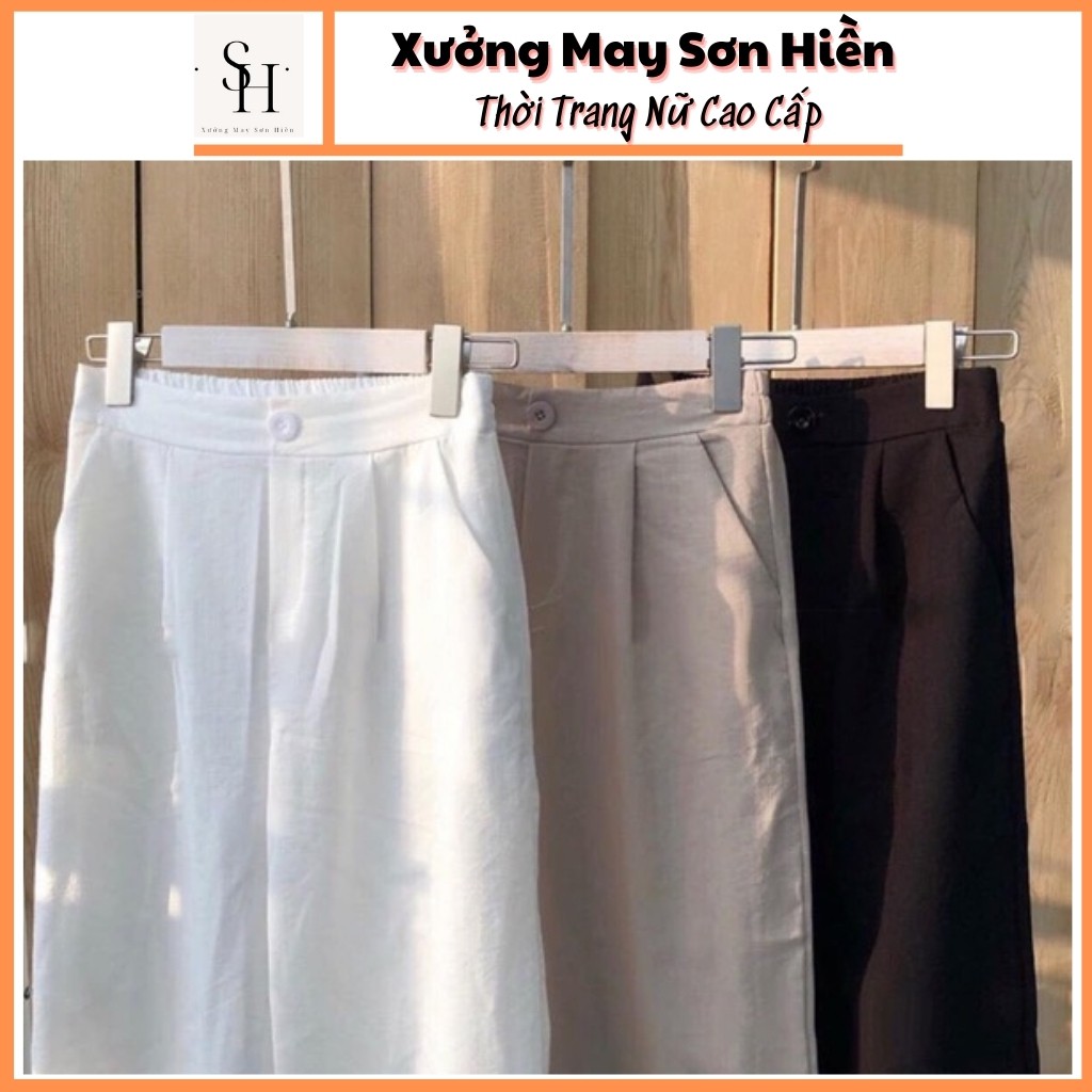 Quần đũi suông ống rộng dài 100cm Quần culottes Xưởng may Sơn Hiền MSD100