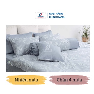 Bộ chăn ga gối nhiều màu cotton hanvico + ga bọc chần, chăn bốn mùa, vỏ gối