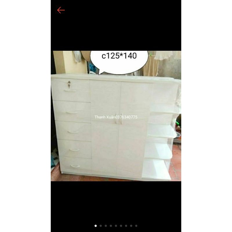 Tủ nhựa đài Loan cho bé cao 125*138cm