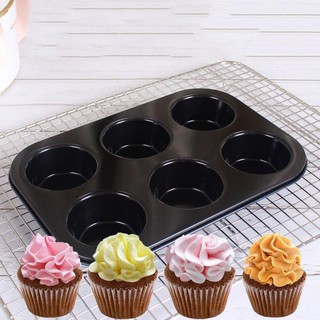 Khay Nướng Cupcake 6 Ô Chống Dính
