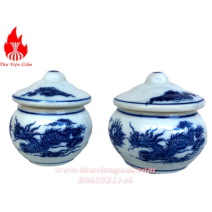 Hũ dựng muối, gạo , nước- Bát nắp thờ - Đồ thờ Bát Tràng