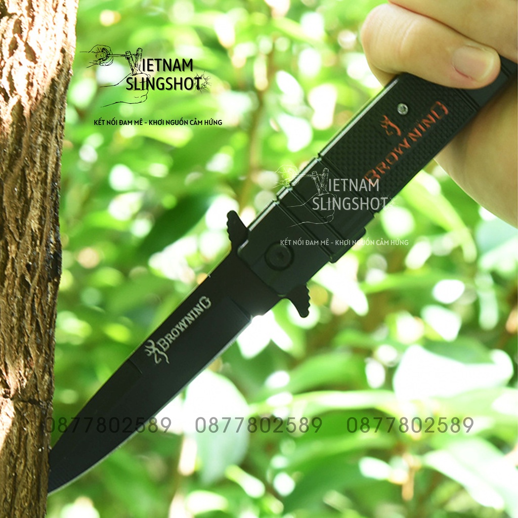 Dao kỹ thuật Gấp Browning Đen Cao Cấp Đa Chức Năng Siêu Tiện Dụng, tiện lợi mang đi khắp mọi nơi [DP5]