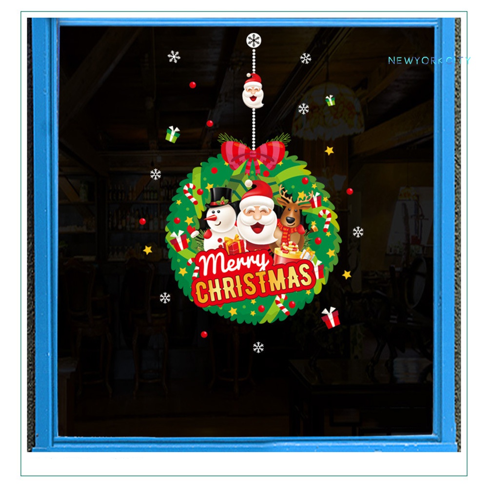 Sticker Hai Mặt Dán Kính Cửa Sổ Trang Trí Giáng Sinh