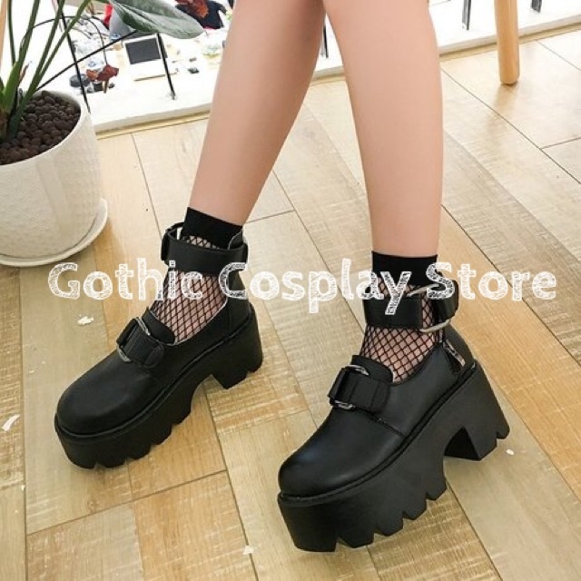 [CÓ SẴN] NÊN TĂNG 1 SIZE 🍁 Giày đế cao 8cm phong cách Lolita cá tính, giày cosplay, giày gothic ( Size 35 - 40 )