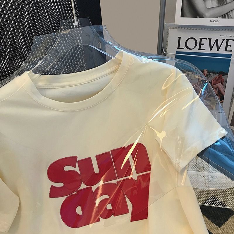 Áo Thun Tay Ngắn In Chữ Thiết Kế Mới Thời Trang Mùa Hè Dành Cho Nữ