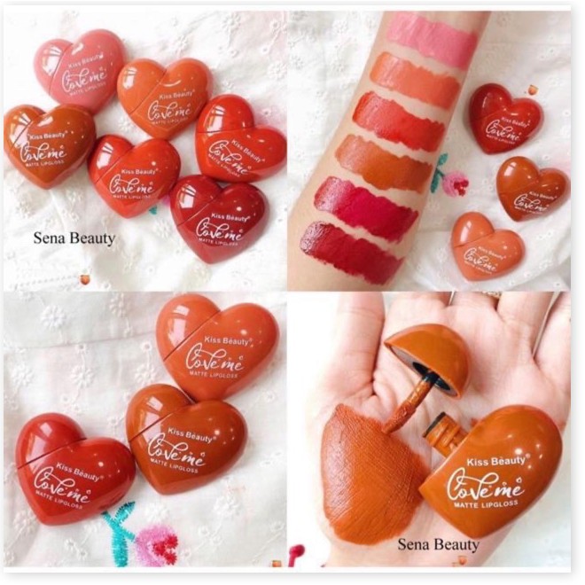 [Mã giảm giá shop] (SKTT) Son Kem Tint Kiss Beauty Trái Tim For Valentine