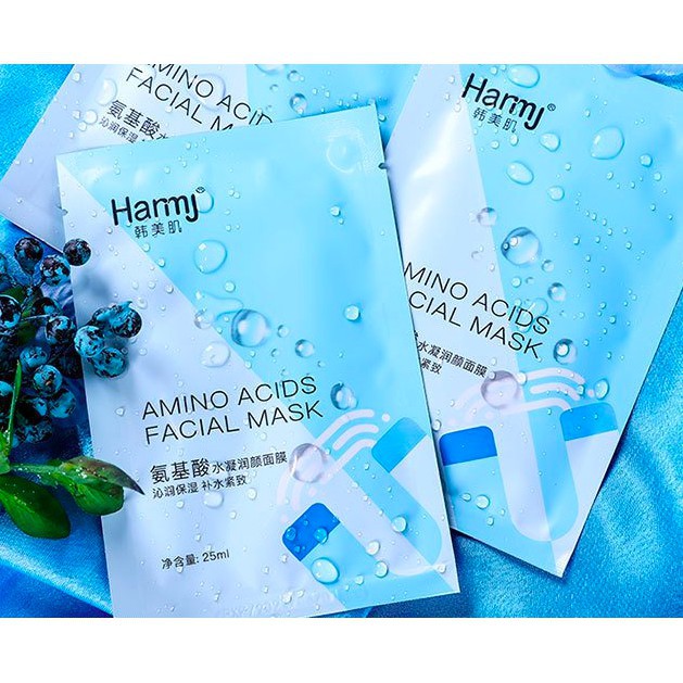 Mặt Nạ Animo Acids Facial Mask Hamj Dưỡng Ẩm, Giữ Ẩm, Cấp Nước, Căng Mọng Da Mask Nội Địa Trung Chính Hãng - LAI'S STORE