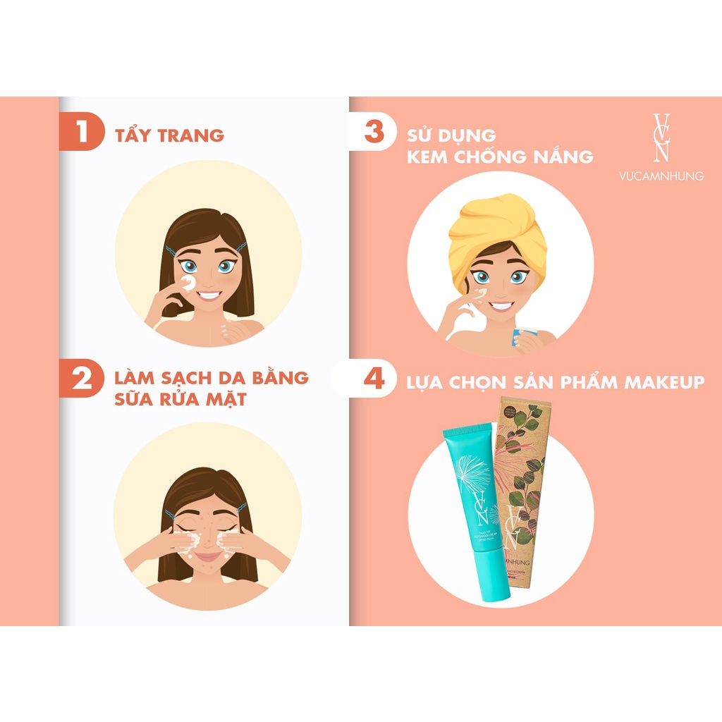 BB Cream VCN - Kem nền che khuyết điểm siêu mịn SPF50+ PA+++ màu Light Beige 20g - Tặng khăn mặt nén